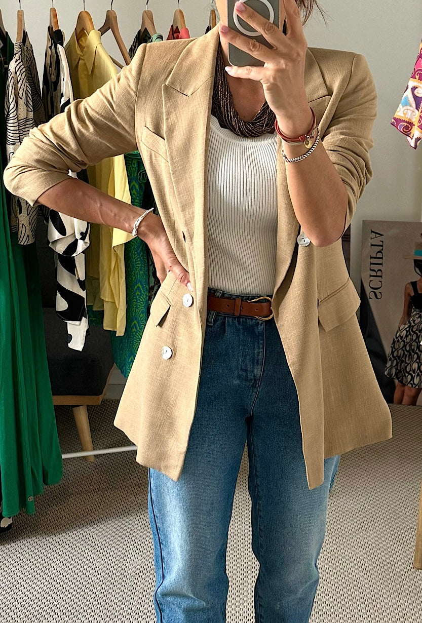 Blazer lin beige