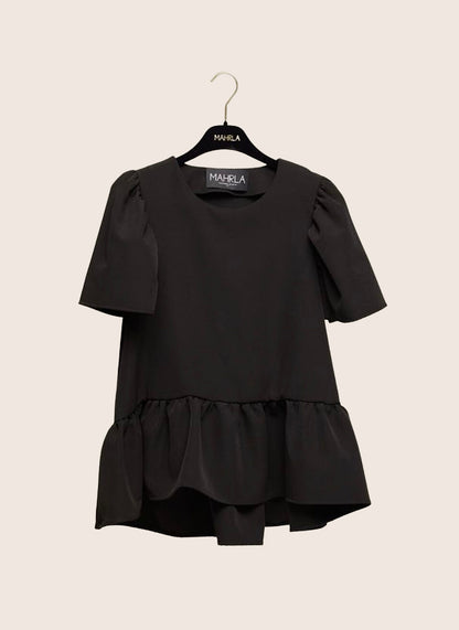 Blouse a volants Jules noir