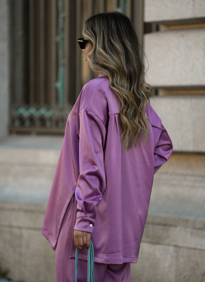 Chemise glam violet back