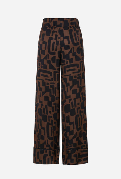 Détail pantalon fluide noir marron derrière 