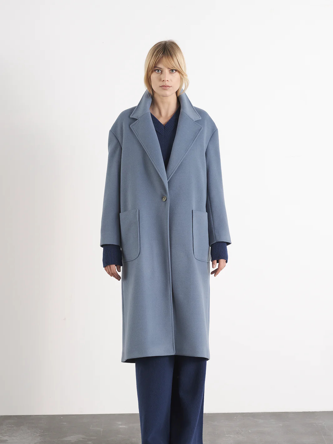 Guimanos Manteau long oversize bleu