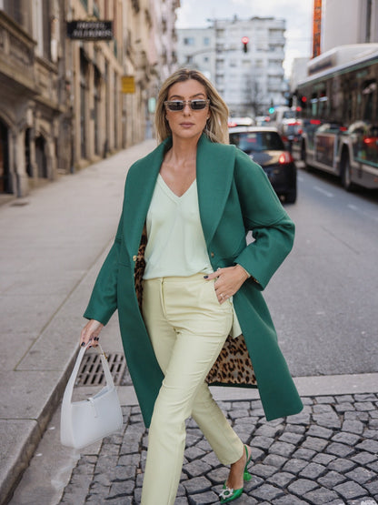 SCRIPTA Manteau longue vert