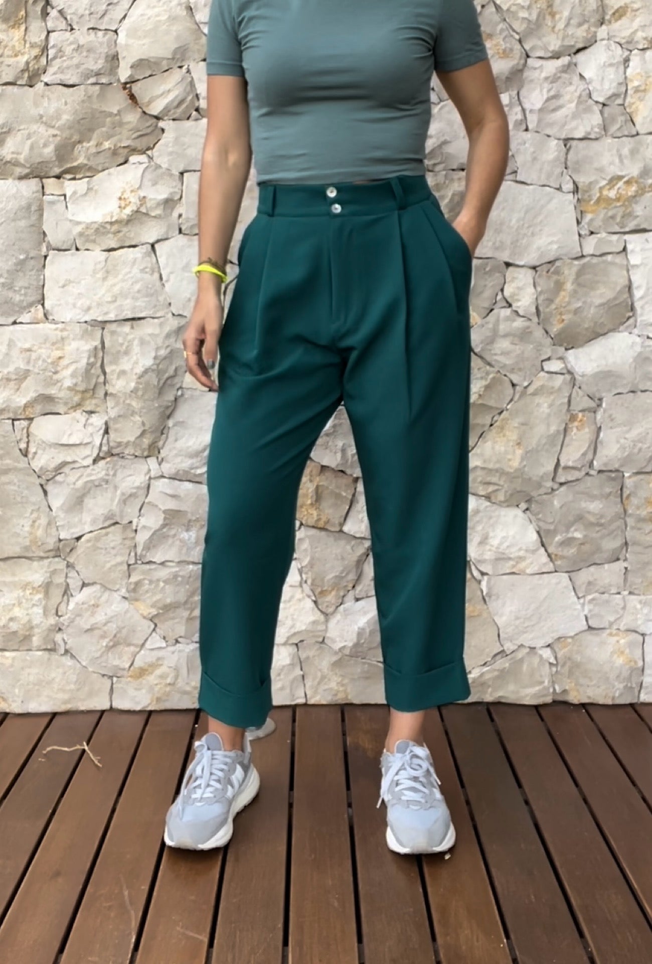 Pantalon Joana vert